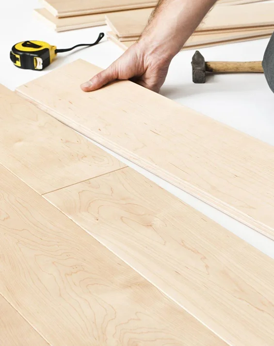 Hardwood flooring samples representing reliable flooring installation services