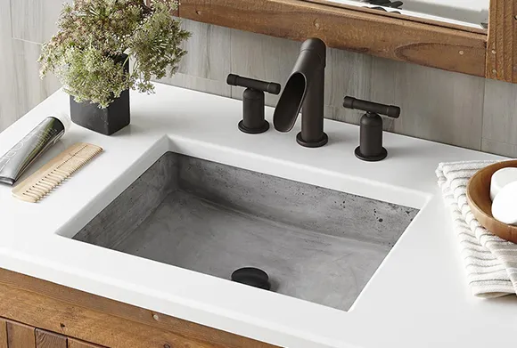 New sink and faucet installation, showcasing reliable plumbing solutions in Salem.