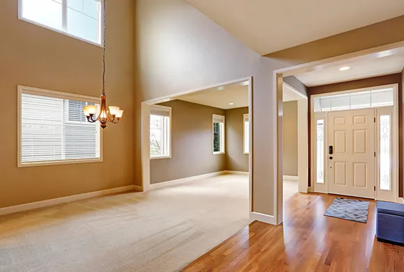 Elegant entry way with a new door installation in Salem, MA, enhancing home security and style.