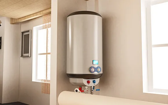 Modern water heater installation in a Boston, MA, home for energy-efficient and reliable hot water supply.