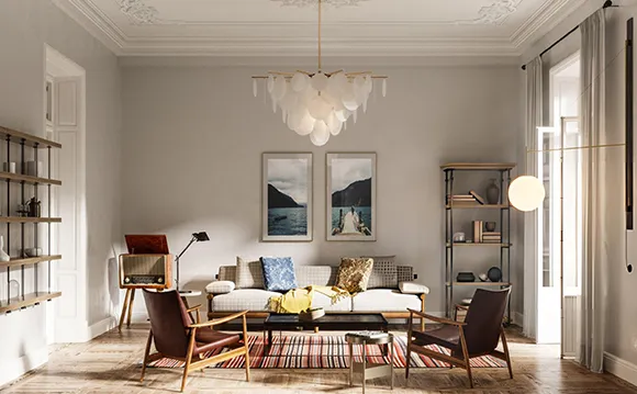 Durable vinyl & linoleum flooring solutions in a stylish Boston, MA home, combining practicality with elegance.